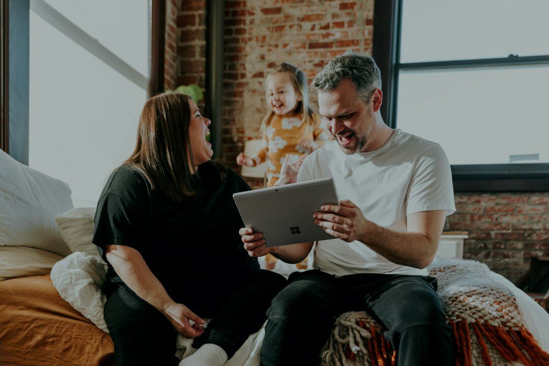 family discussing finances