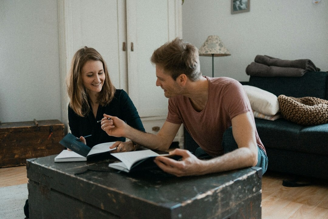 couple reviewing documents