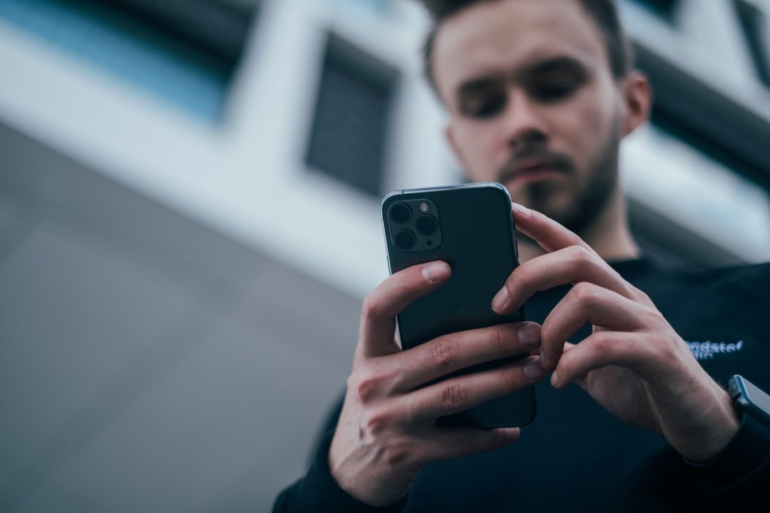 person using smartphone app